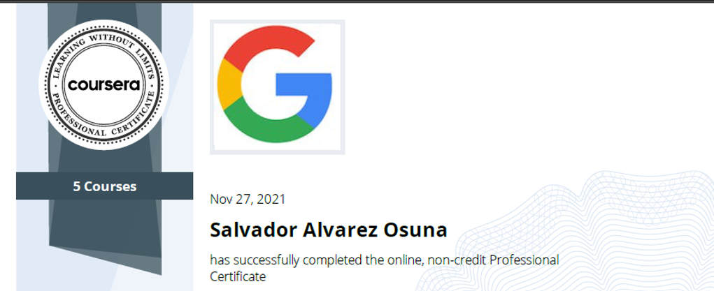 certificado de soporte